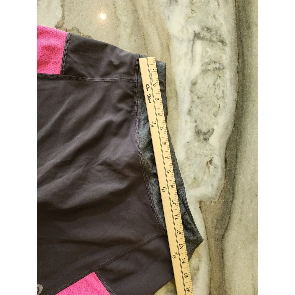 HEAD Womens Medium Gray Pink Pleated Athletic Tennis Skort with Pocket
